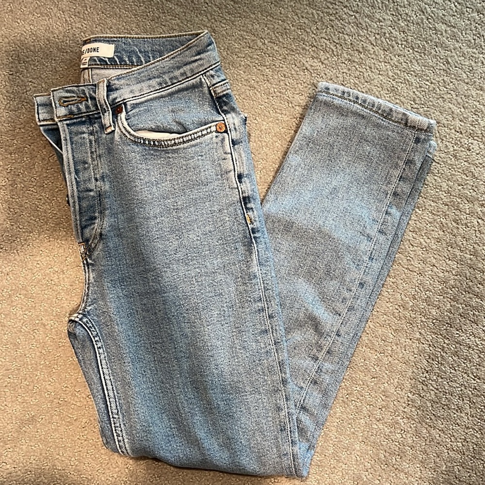 Re/Done 90s ankle high rise crop